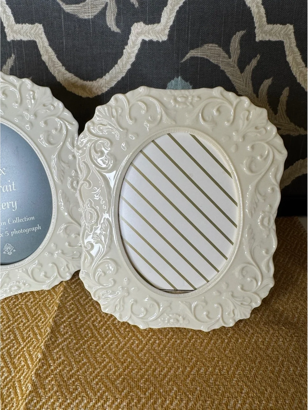 Vintage Lenox Georgian Collection Porcelain Picture Frames Set of 2